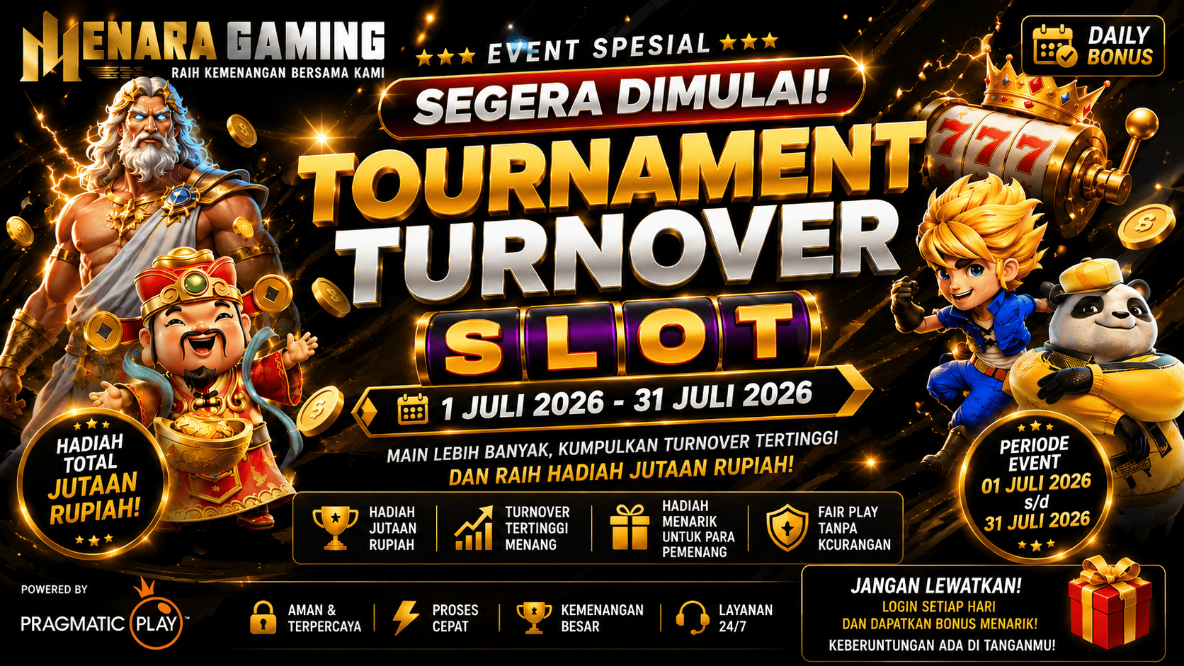 TOURNAMENT TURNOVER SLOT MENARAGAMING S1