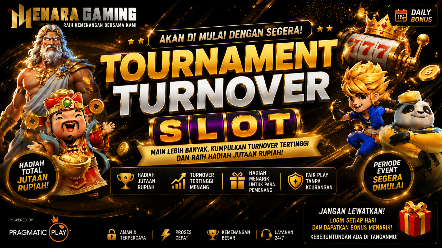 TOURNAMENT TURNOVER SLOT MENARAGAMING